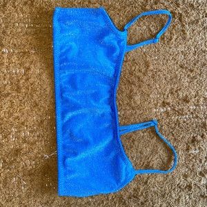 Triangl Blue Sparkle Bikini Top